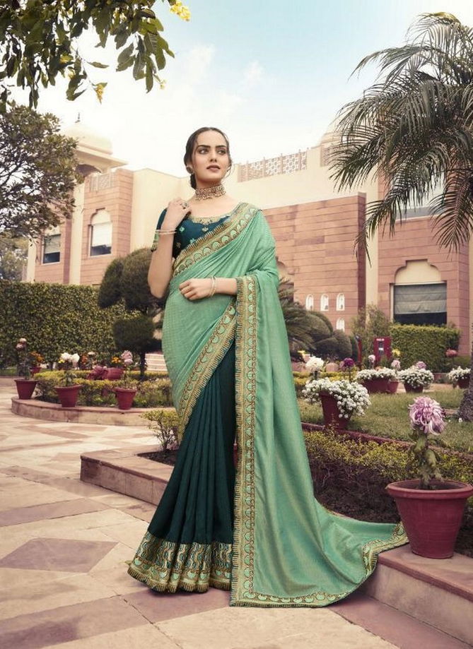 KAVIRA AARNA Latest fancy Designer Heavy Stylish Wedding Wear Embroidered Work Fancy Saree Collection